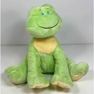 Baby Ganz Light Green Wind Up Waggle Head Frog Musical Plush 9"